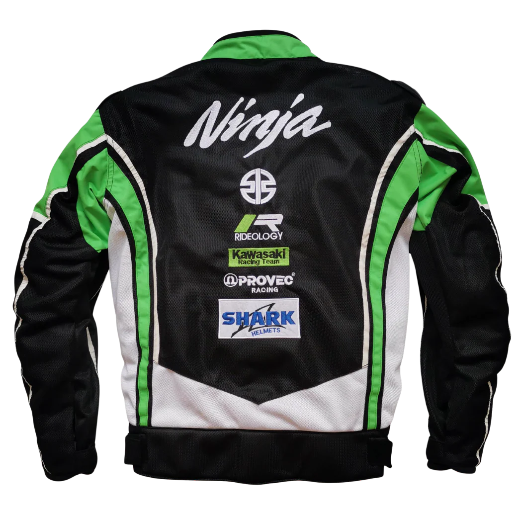 GIACCA DA MOTO CON PROTEZIONI IN PELLE KAWASAKI