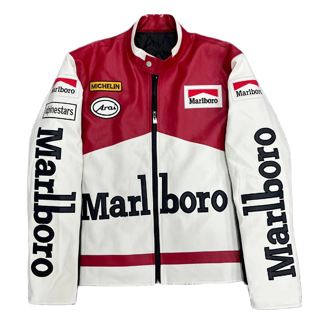 GIACCA DI PELLE MARLBORO BIANCA